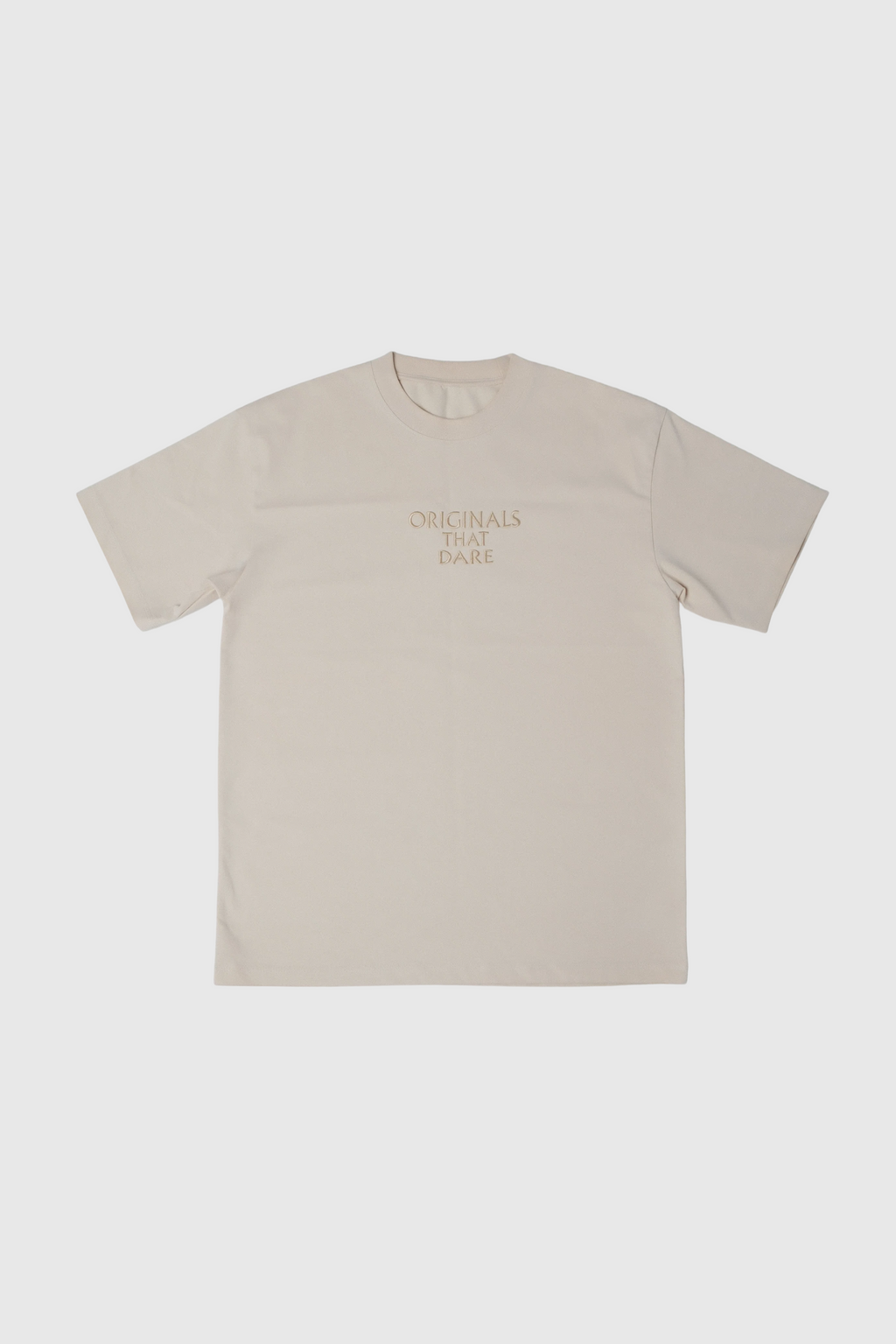 OTD Premium Embroidered Tee Beige