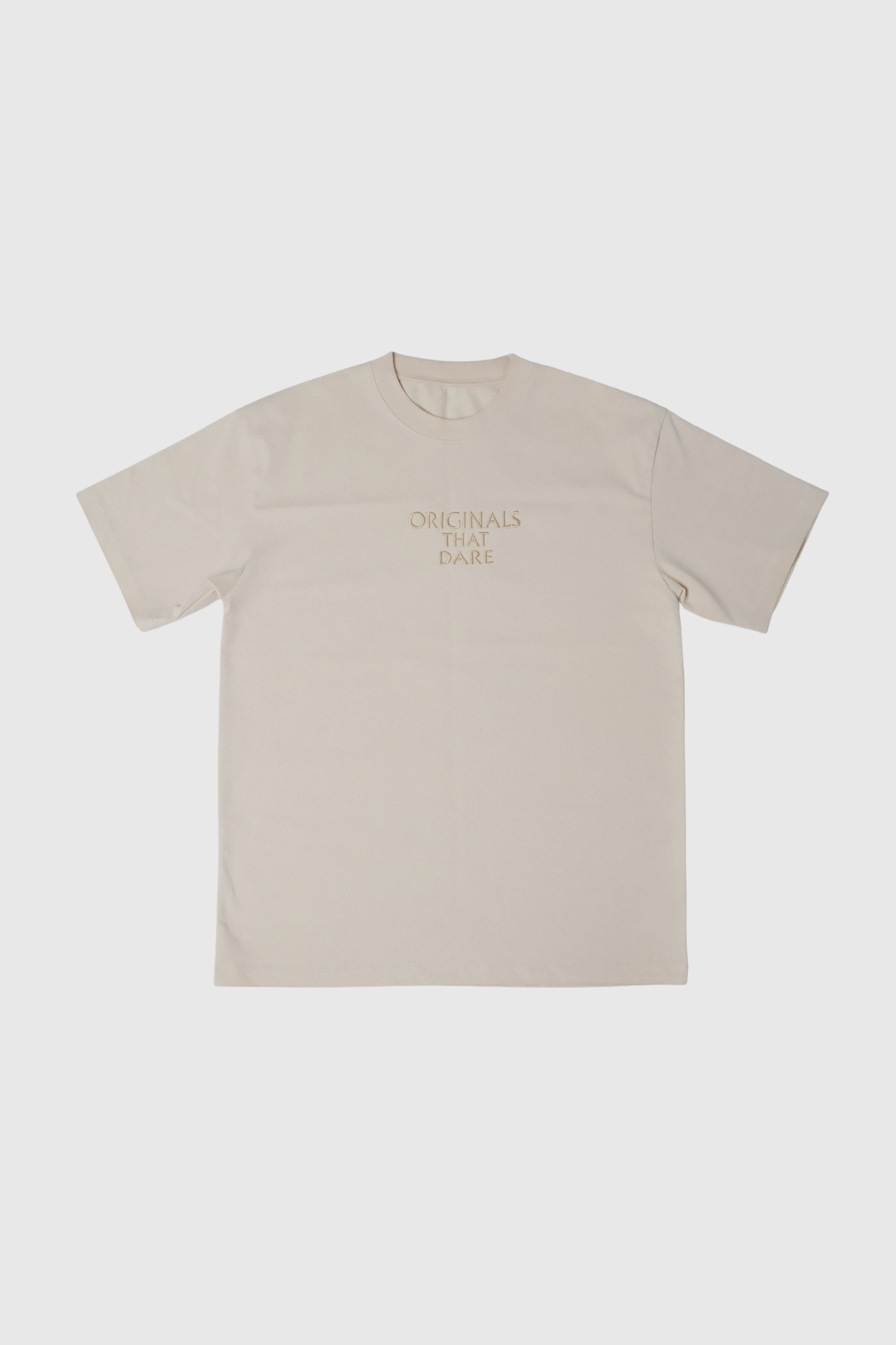OTD Premium Embroidered Tee Beige