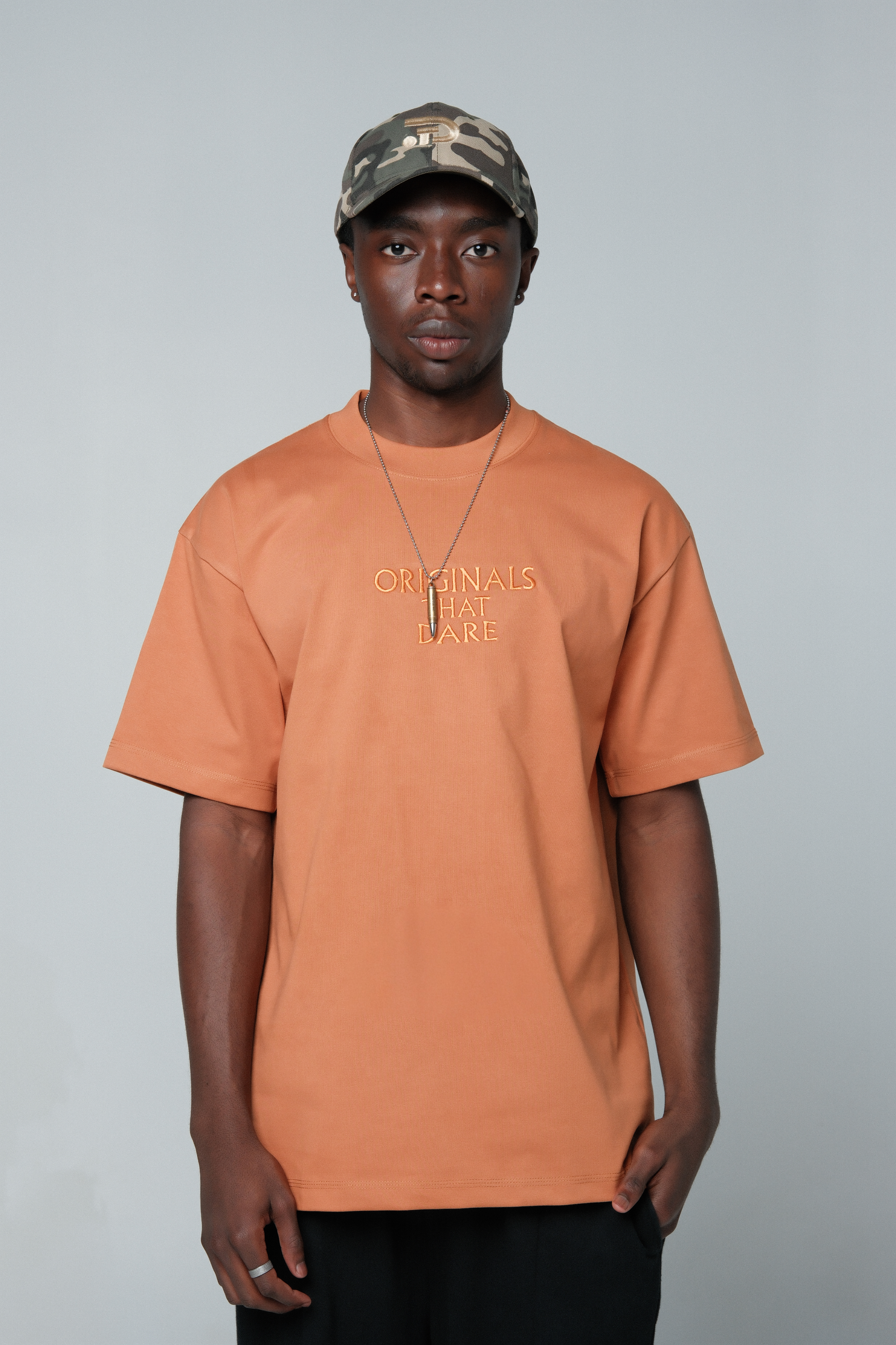 OTD Premium Embroidered Tee Brown