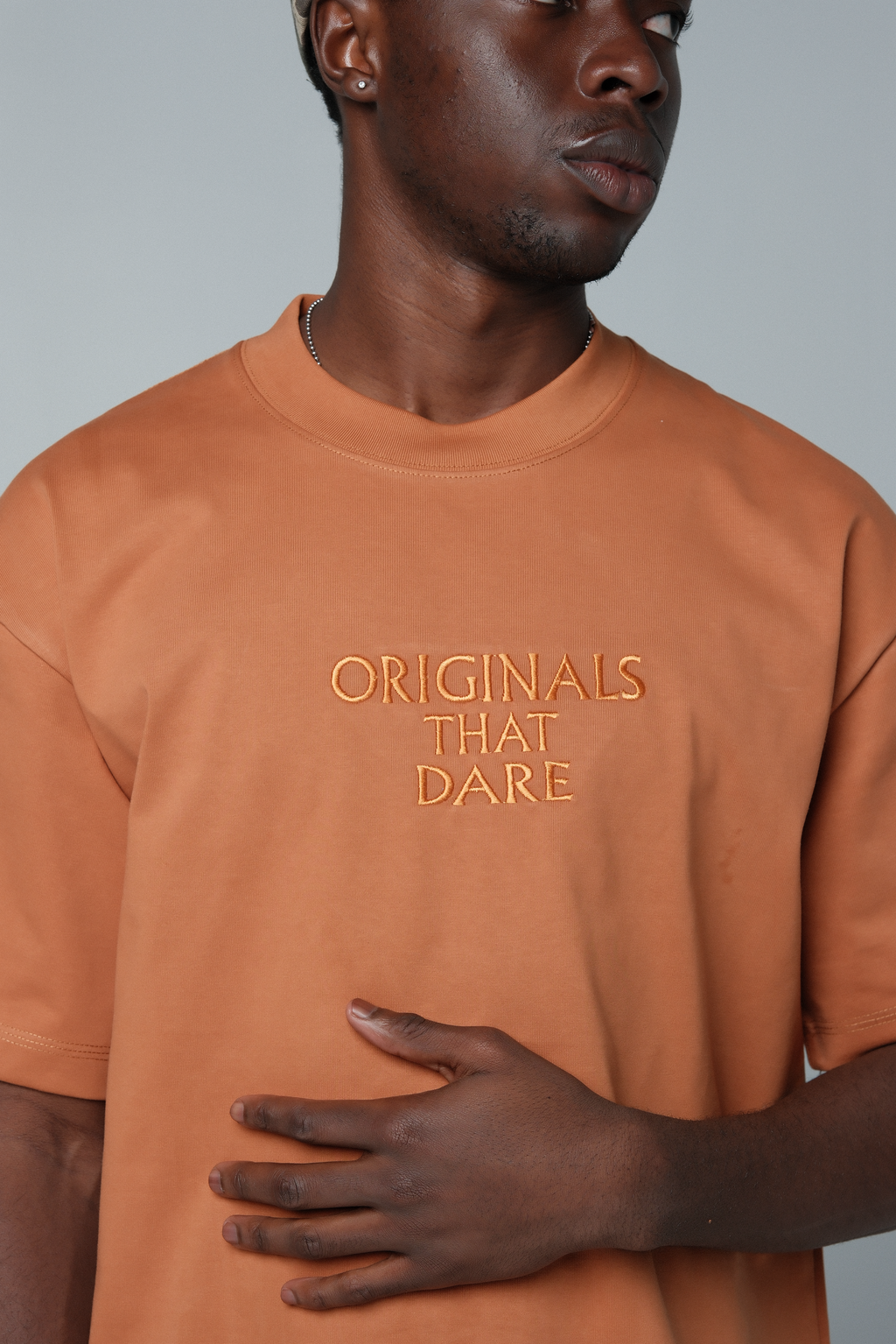 OTD Premium Embroidered Tee Brown