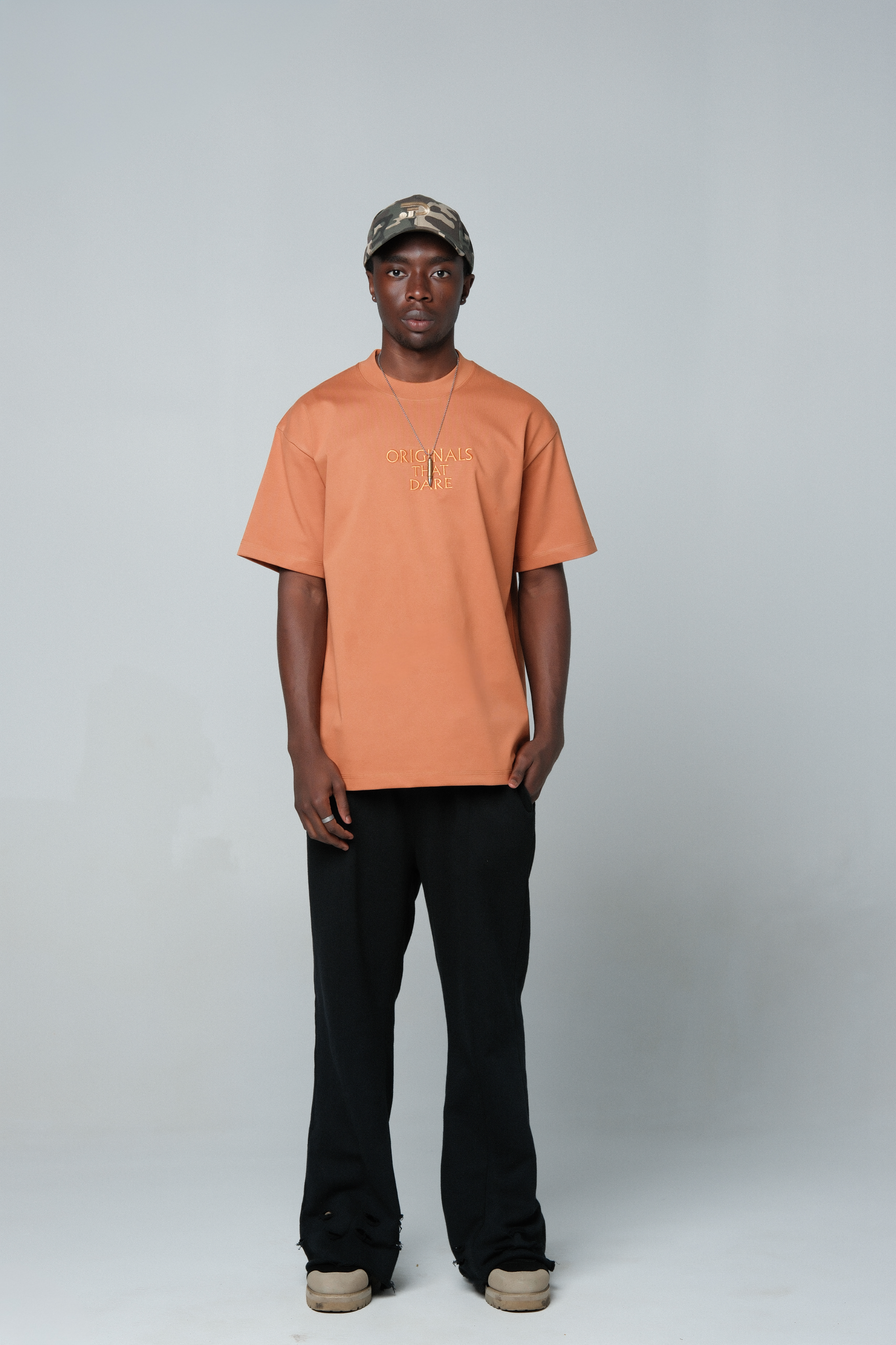 OTD Premium Embroidered Tee Brown
